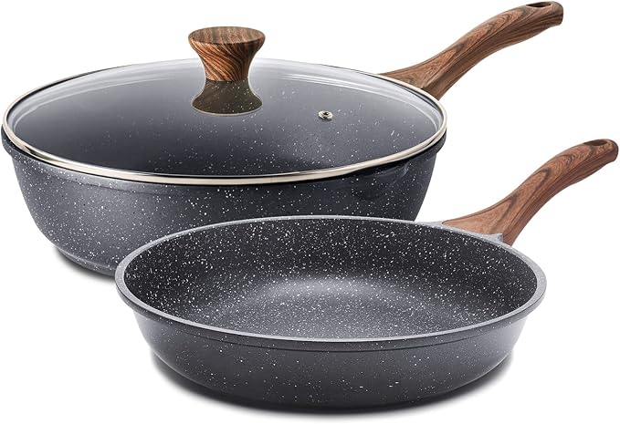SENSARTE Nonstick Frying Pan Skillets, Swiss Granite Coating Omelette Pans by SENSARTE