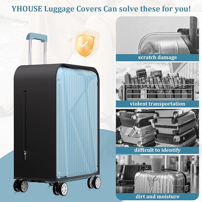 Upgraded Clear TPU Luggage Cover Protector - Image 3