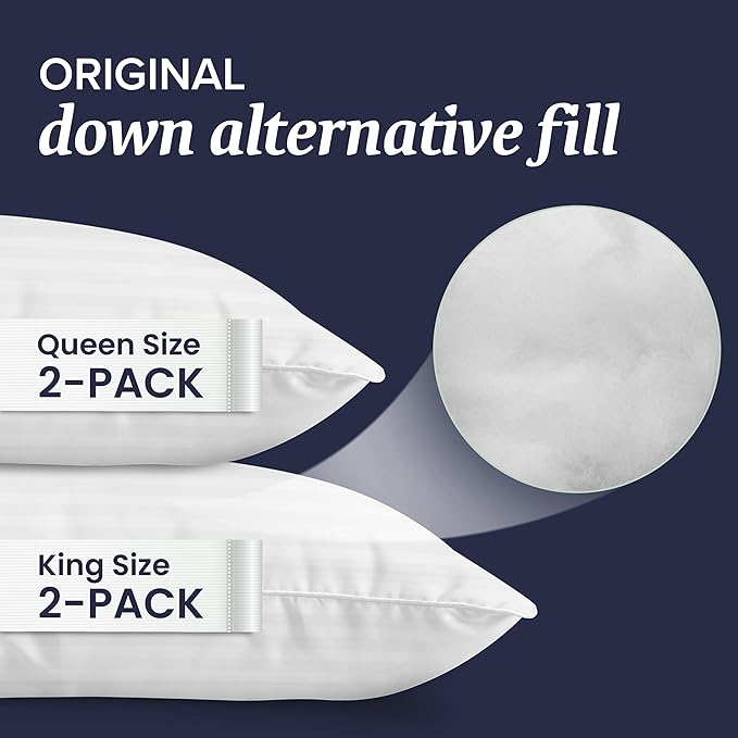 Beckham Hotel Collection Bed Pillows King Size Set of 2 - Image 4