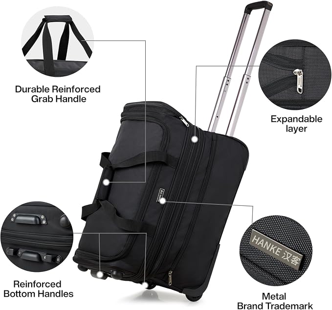 Hanke Large Expandable checked Luggage Suitcases - Image 7