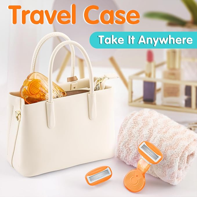 DreamGenius Travel Razors for Women Include 1 Handle and 5 Cartridges, Extra - Image 5