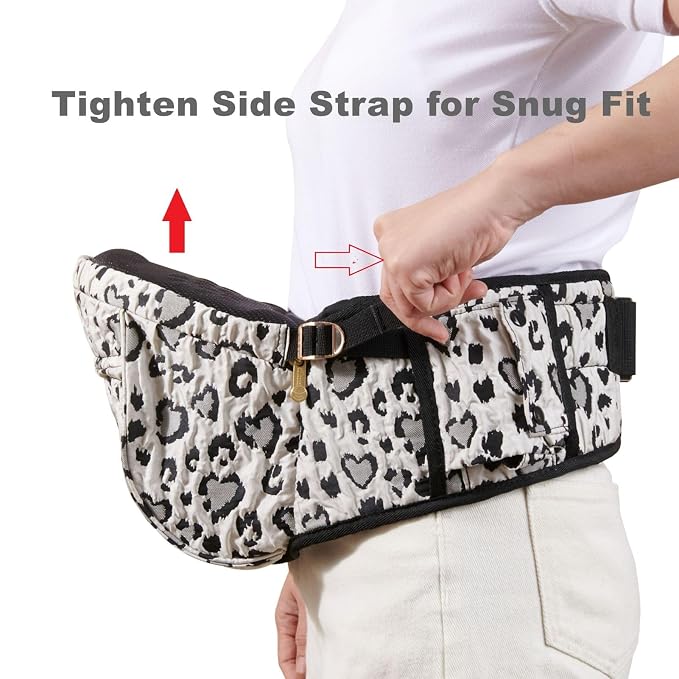 Sunveno Hip Baby Carrier with Seat, Ergonomic Baby Hip Carrier, Front-Facing - Image 4