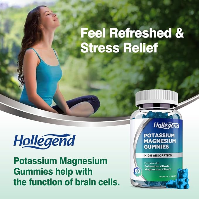 Potassium Magnesium Gummies, High Absorption Potassium Citrate 99mg Magnesium - Image 6
