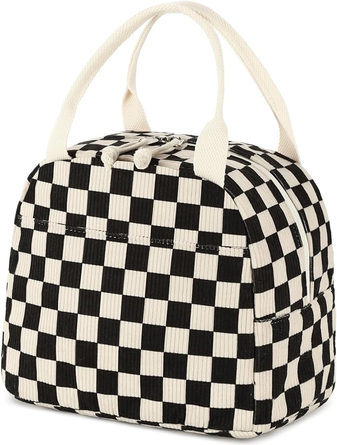 Bluboon Lunch Bag for Women Men Cute Corduroy Lunch Tote Bags Reusable by BLUBOON