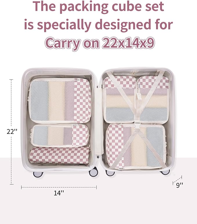Narwey 6 Set Compression Packing Cubes - Image 2