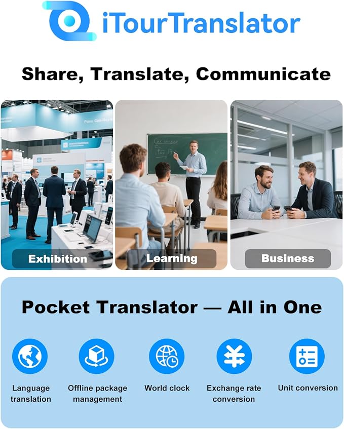 Language Translator Device No WiFi Needed, Dual Screen Real Time Translator Two - Image 8