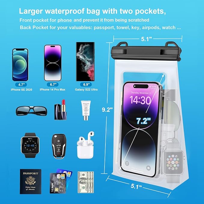 Large Waterproof Phone Pouch Floating, Universal Waterproof Phone Case - Image 2