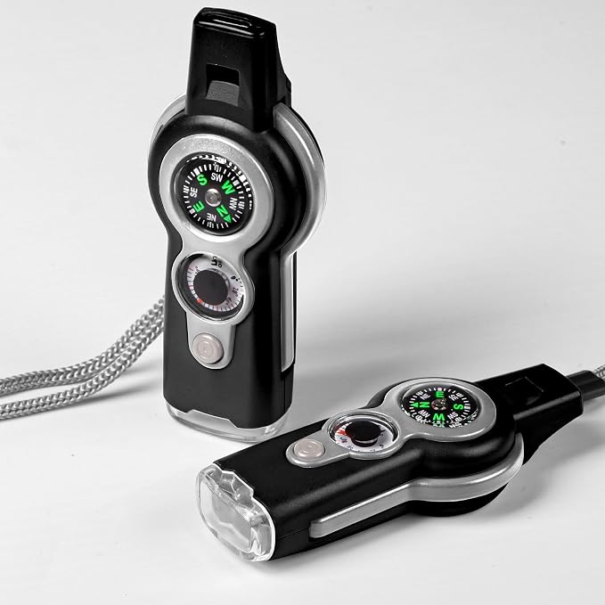 Emergency Survival Function Whistle, Outdoor Multifunctional Tool Safety Whistle by binboll