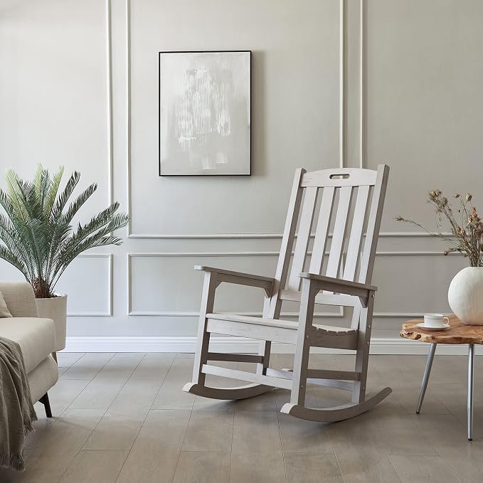 Psilvam Oversized Outdoor Rocking Chair, - Image 2