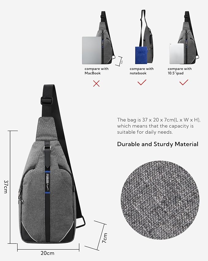 WATERFLY Small Crossbody Sling Backpack Anti Theft Backpack - Image 2