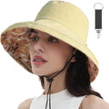 vidsel Womens Sun Hats Wide Brim Reversible Bucket Cotton Hat Packable Summer by vidsel