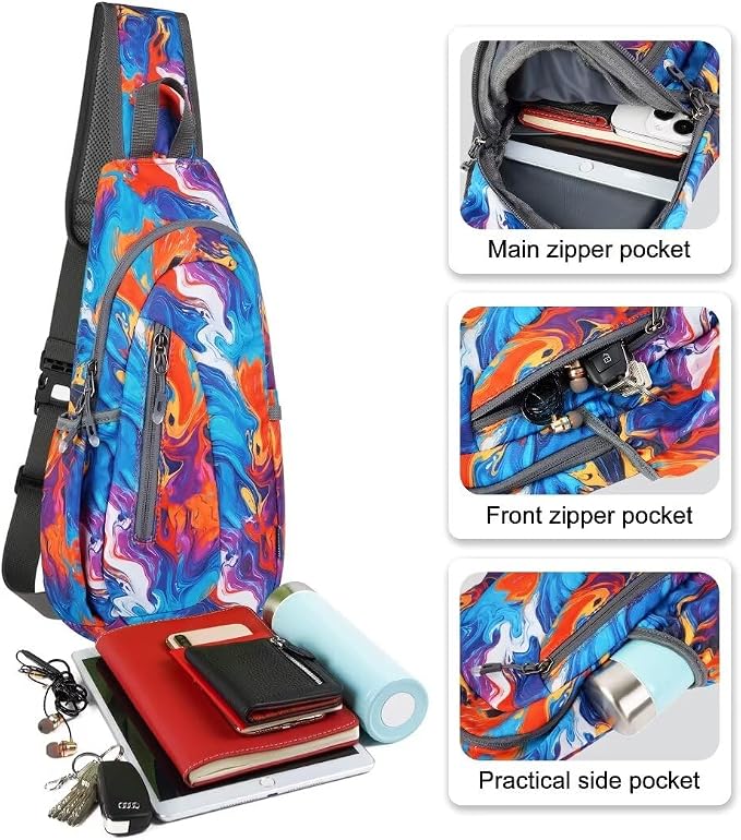 TITECOUGO Small Sling Bag, Lightweight Crossbody Backpack - Image 2
