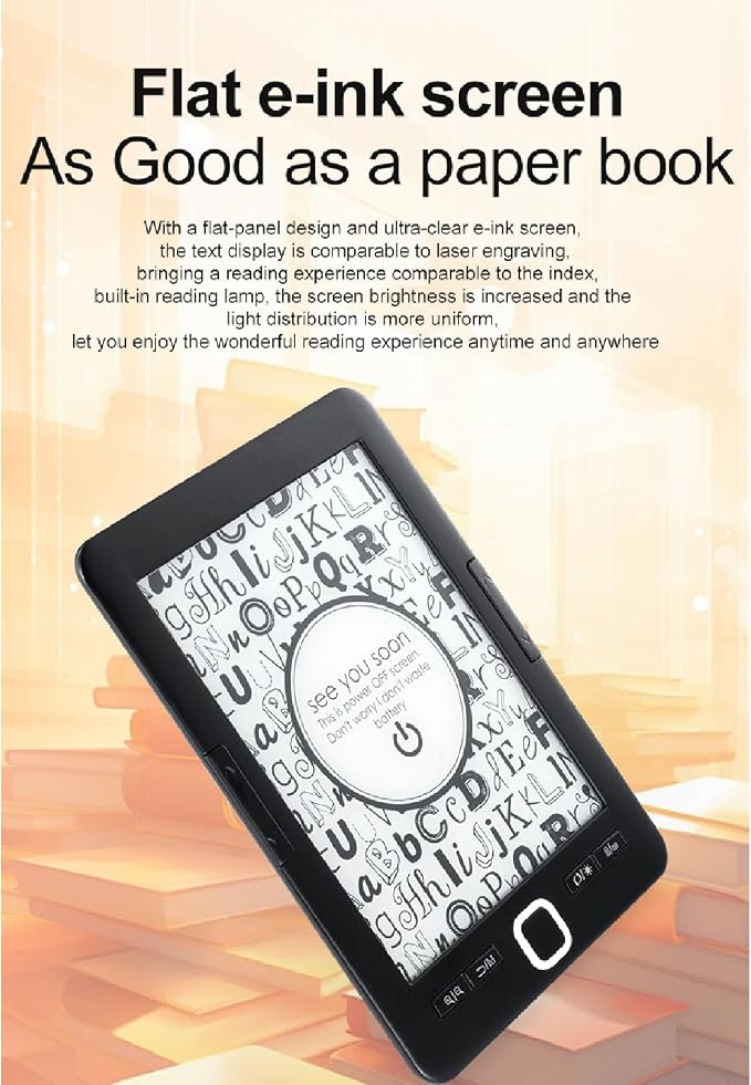 BK6033 Ebook Reader, 6in EInk Screen E Reader, Built in 8G Memory, Adjustable - Image 3
