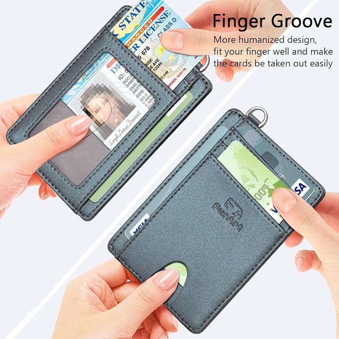 FurArt Slim Minimalist Wallet, Front Pocket Wallets, RFID Blocking, Credit Card - Image 3