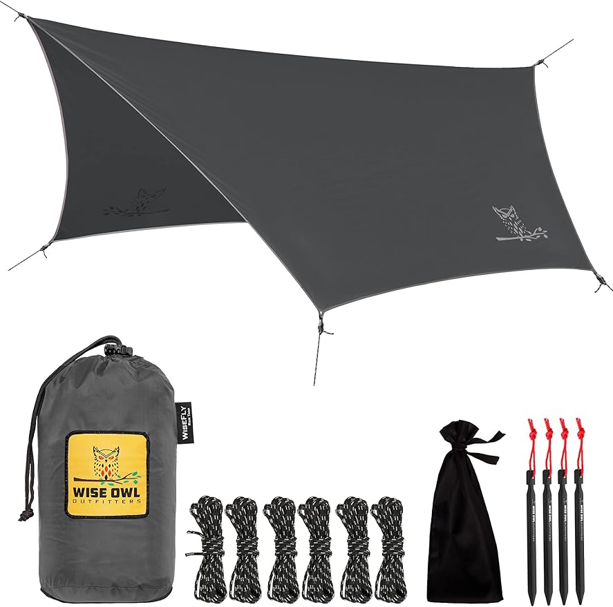 Wise Owl Outfitters Hammock Rain Fly – Waterproof Camping Tarp Cover by WiseOwlOutfitters