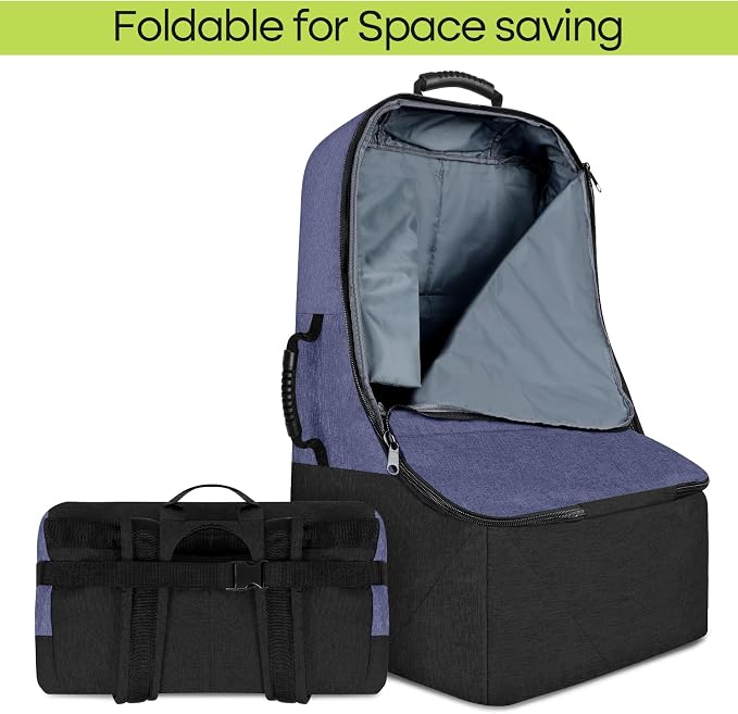 Padded Car Seat Travel Bag for Airplane, Heavy Duty Backpack for Air Travel - Image 4