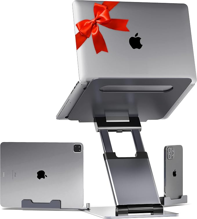 Ergonomic Laptop Stand for Desk, Adjustable Height up to 20", Laptop Riser by LIFELONG