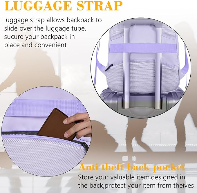 MATEIN Laptop Backpack for Girls, 15.6 Inch College School Backpack for Women - Image 6