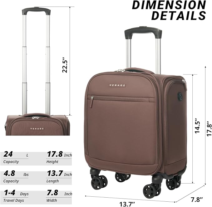 Verage Underseat Carry On Luggage - Image 2
