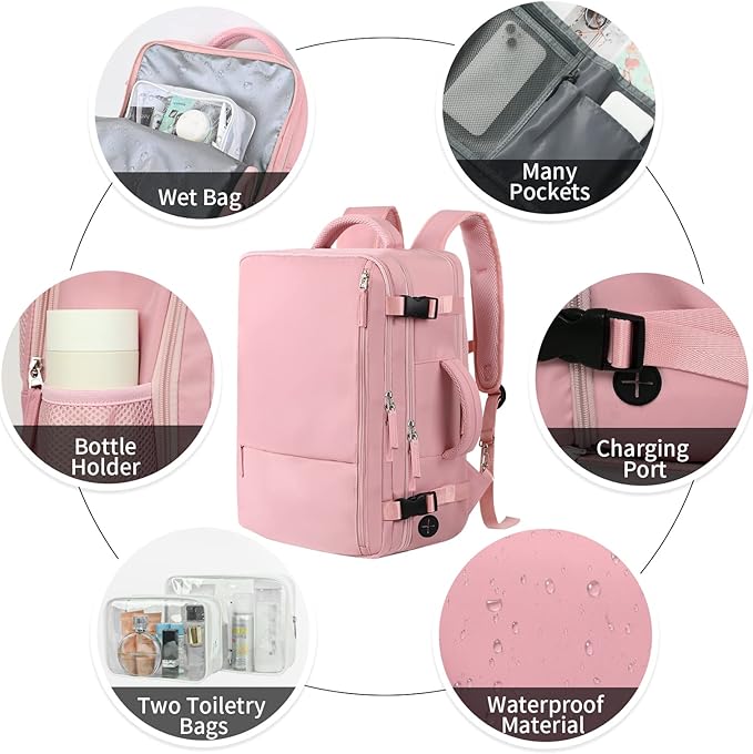 Hanples Carry on Travel Backpack - Image 5
