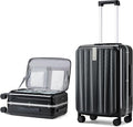Hanke 24 Inch Checked Luggage PC Hard Shell Suitcases by Hanke