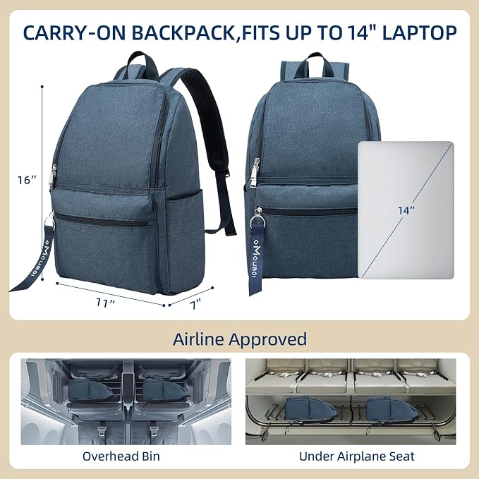 OMOUBOI Casual Daypacks Superbreak Backpack 14 inch Laptop Backpack - Image 3