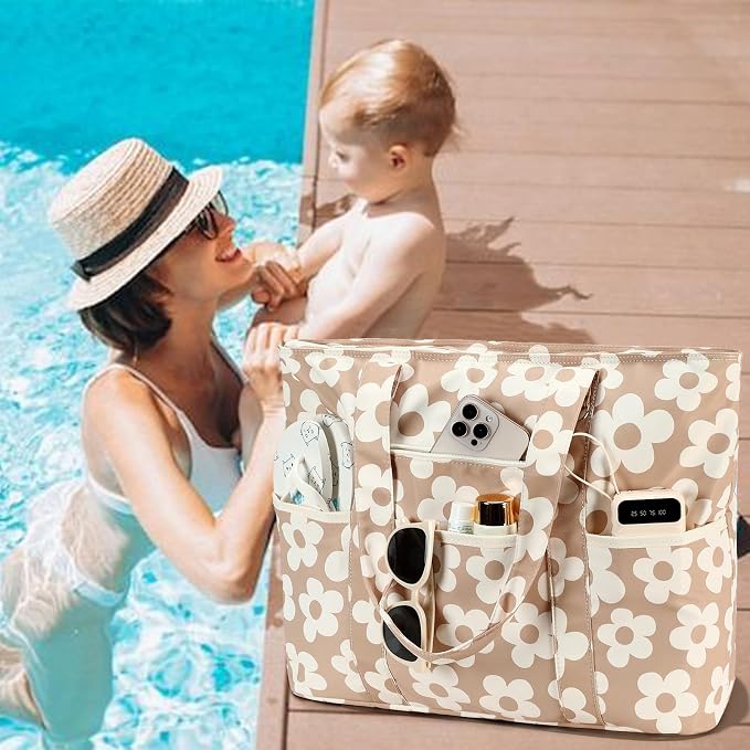 LEDAOU Beach Bags for Women, Beach Bags Waterproof Sandproof, Packable Beach - Image 6