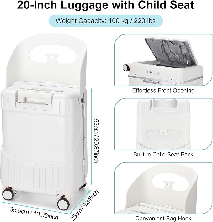 20 Inch Ride on Luggage with Seat - Image 3