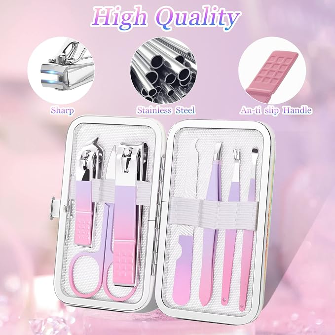 Aceoce Manicure Set Women Nail Clippers Professional Manicure Pedicure Kit - Image 7