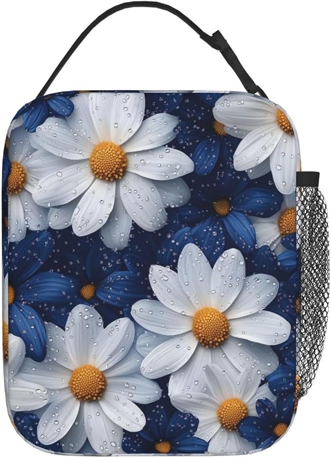 Daisy Insulated Lunch Box for Women Men Daisy Lunch Bag for Travel, or Fishing - Image 3