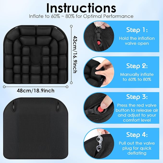 Portable Travel Cushion, Airplane Seat Cushion - Image 7