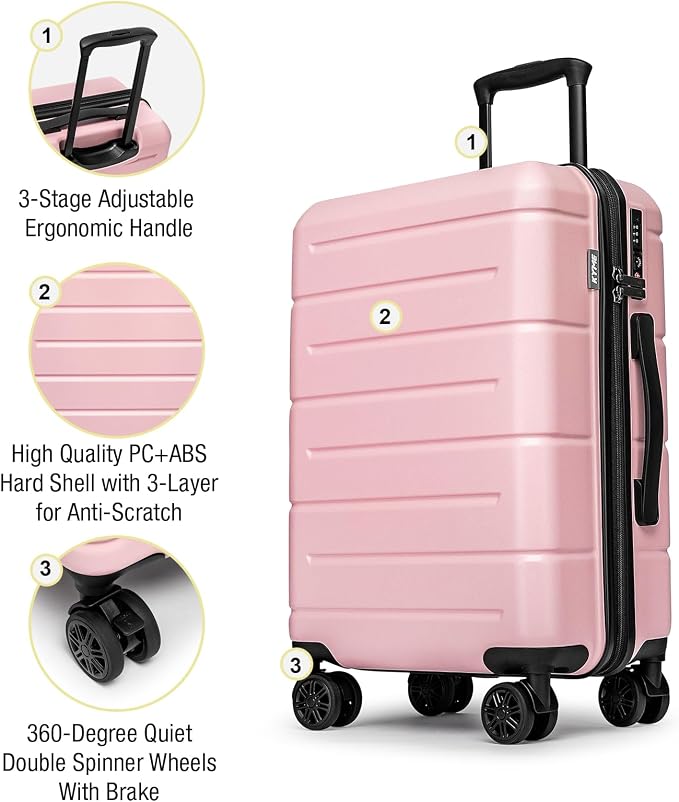 KYME 26 Inch Luggage TSA Approved Hardshell 26" Suitcases - Image 4