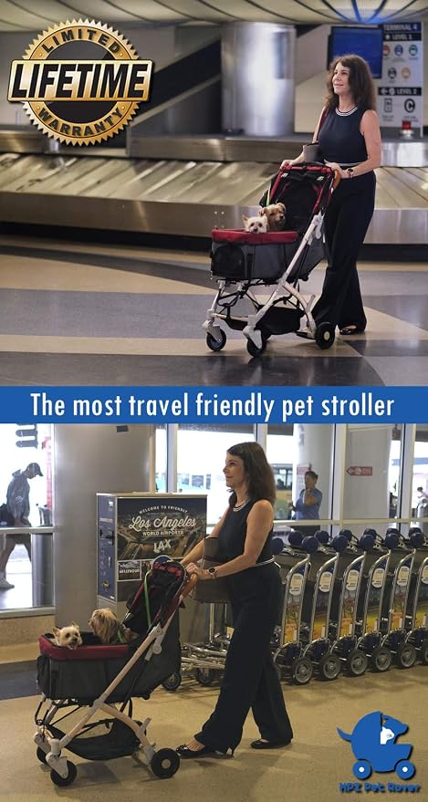 Lite Premium Light-Weight Dog/Cat/Pet Stroller Travel Carriage - Image 7