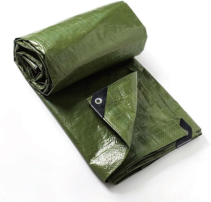 GUARD SHIELD Tarp Green 9x15 Feet Multi Purpose Waterproof Poly Tarp Cover 5mil - Image 2