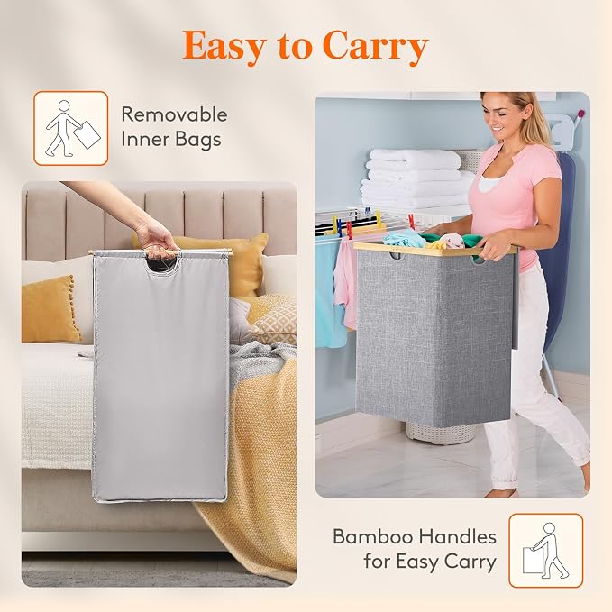 Lifewit 120L Double Laundry Hamper - Image 5