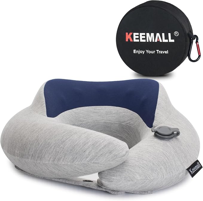 Inflatable Travel Pillow, Upgraded Travel Neck Pillow by Keemall