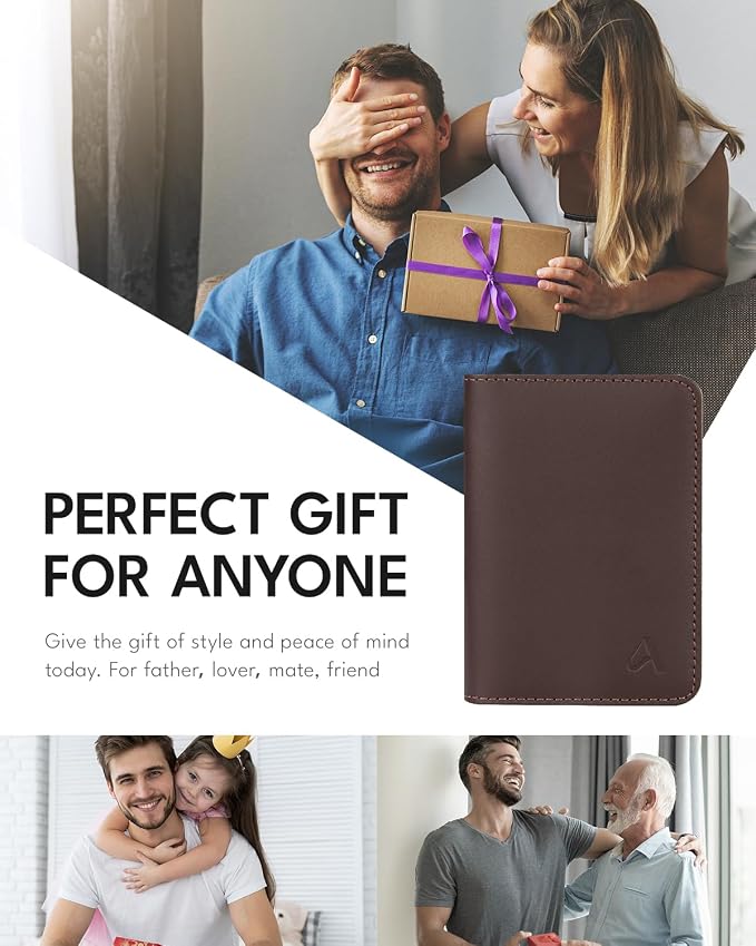 ALLIVE Passport Holder for Travel Women Men, Genuine Leather Passport Cover - Image 7