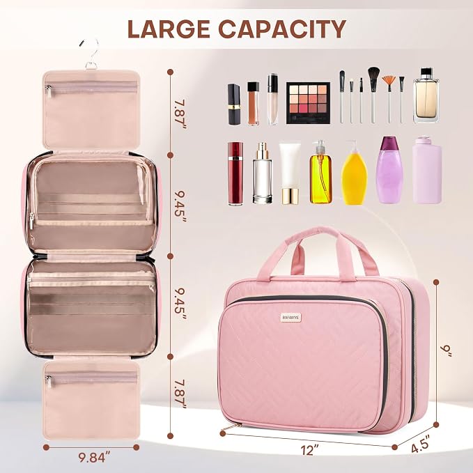 8L Travel Toiletry Bag with Jewelry Organizer - Image 2