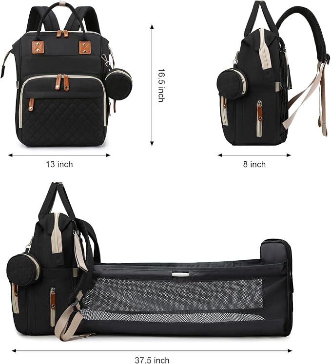 Diaper Bag with Changing Station, Waterproof 3 in 1 Baby Diaper Backpack with - Image 6