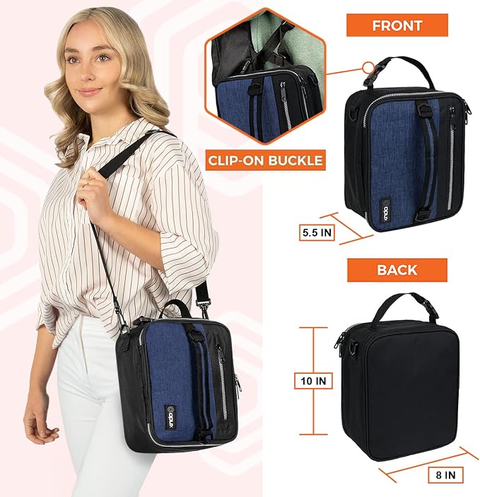 opux Insulated Lunch Box for Men Women Adult, Compact Lunch Bag for Kids Boy - Image 2
