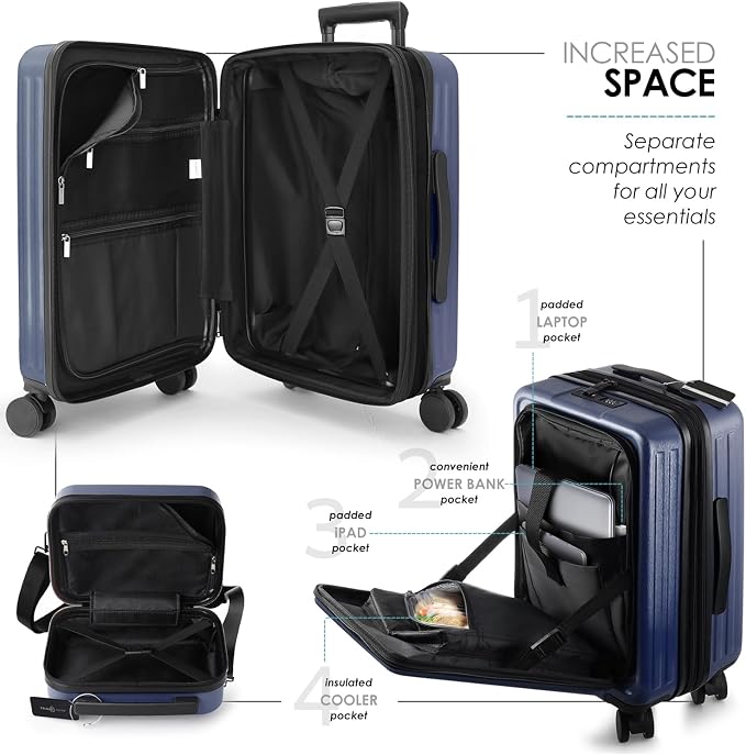 22 Inch Carry On Luggage 22x14x9 Airline Approved, Carry On Suitcase - Image 4