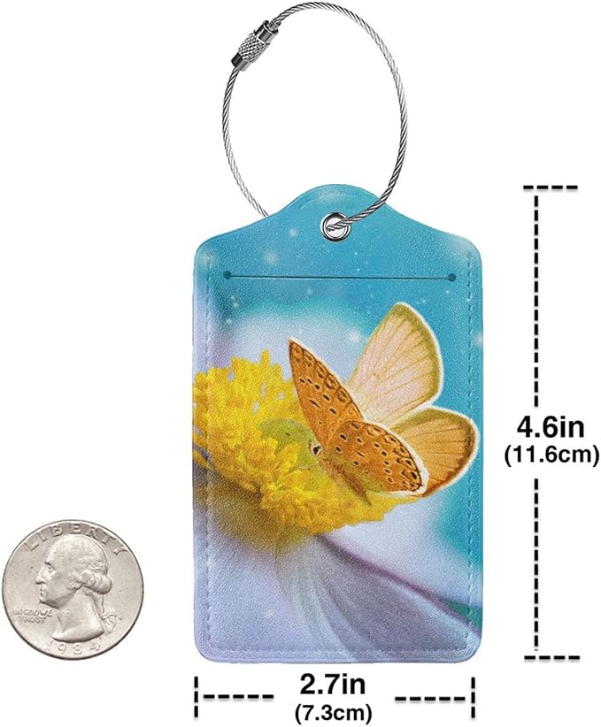2 Pack Beautiful Sky Blue Luggage Tags - Image 5