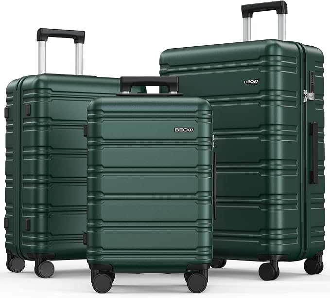 BEOW Luggage Sets 3 Piece For Men Women Expandable Hard Sided Suitcase Sets 3 by BEOW