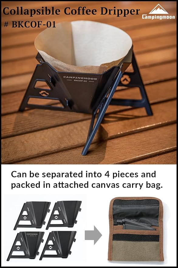 CAMPINGMOON Collapsible Coffee Dripper Pour Over Camping Outdoor 304 Stainless - Image 3