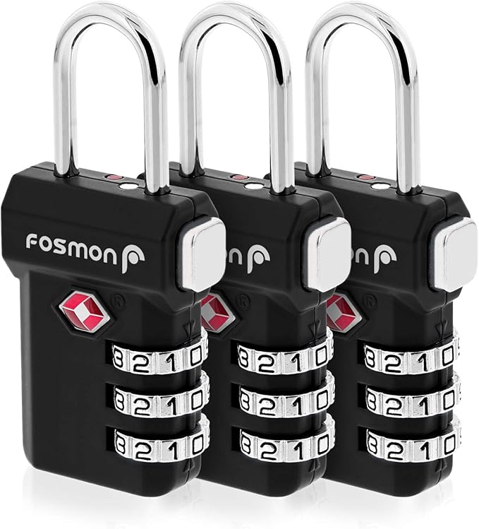 Fosmon TSA Approved Luggage Locks, Suitcase Travel Lock by Fosmon