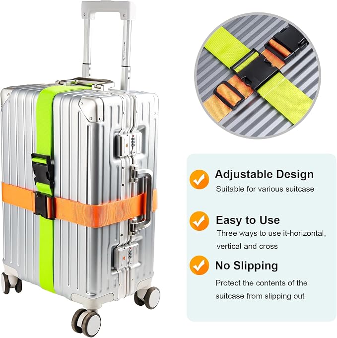 Luggage Straps for Suitcases TSA Approved, Travel Belt Suitcase Belt, Suitcase - Image 2