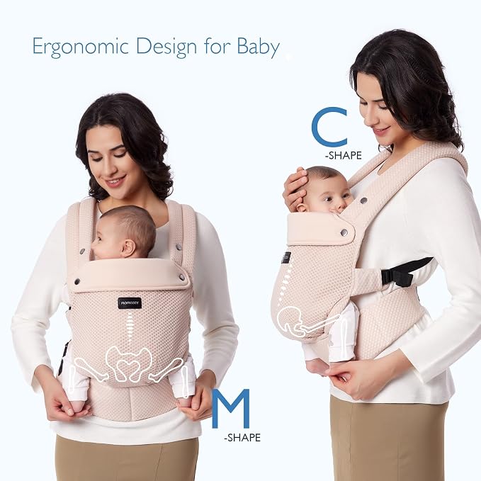 Momcozy Breathable Mesh Baby Carrier, Ergonomic and Lightweight Infant Carrier - Image 6