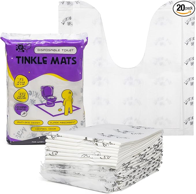 Tinkle Mat Disposable Toilet Commode Mat – Super Absorbent, Deodorizing Toilet by Unknown