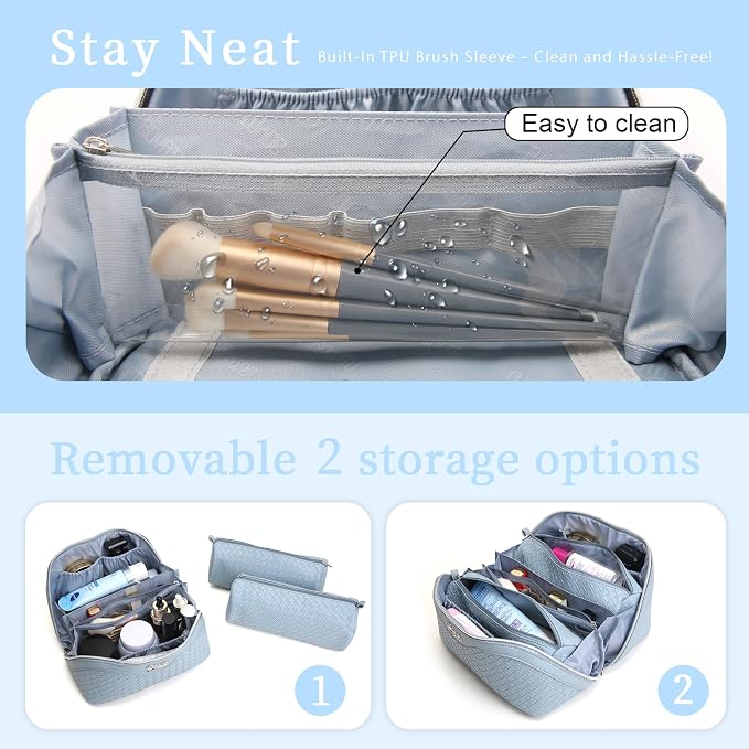 BOYATU Travel Makeup Bags for Women: Large Makeup Organizer - Image 4