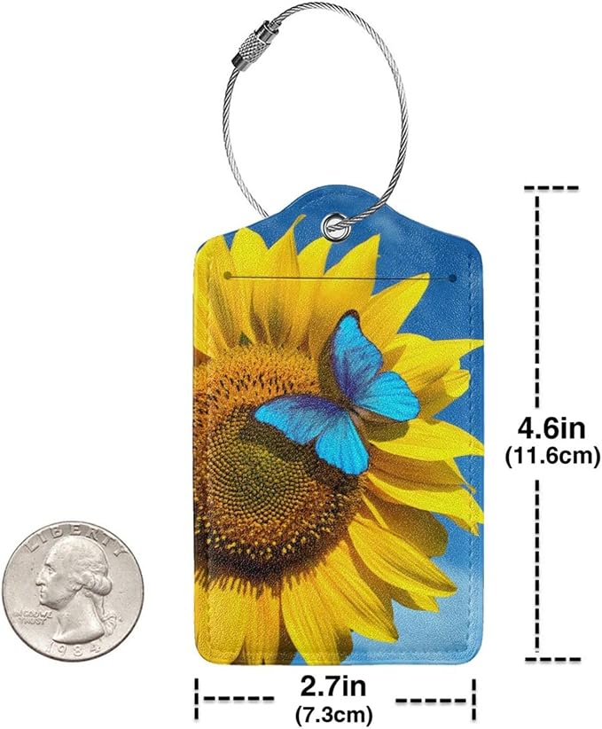 Set of 2 Pretty Sunflower Luggage Tags - Image 5